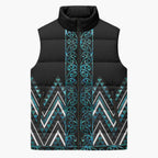 Paua Shell Aotearoa Mangopare Kowhaiwhai Niho Taniwha Sleeveless Puffer Jacket Maori New Zealand - Aussie Hoodie