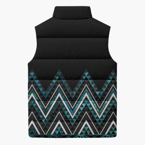 Paua Shell Aotearoa Mangopare Kowhaiwhai Niho Taniwha Sleeveless Puffer Jacket Maori New Zealand - Aussie Hoodie