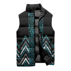 Paua Shell Aotearoa Mangopare Kowhaiwhai Niho Taniwha Sleeveless Puffer Jacket Maori New Zealand - Aussie Hoodie
