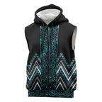 Paua Shell Aotearoa Mangopare Kowhaiwhai Niho Taniwha Sleeveless Zip Hoodie Maori New Zealand LT14