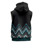 Paua Shell Aotearoa Mangopare Kowhaiwhai Niho Taniwha Sleeveless Zip Hoodie Maori New Zealand LT14