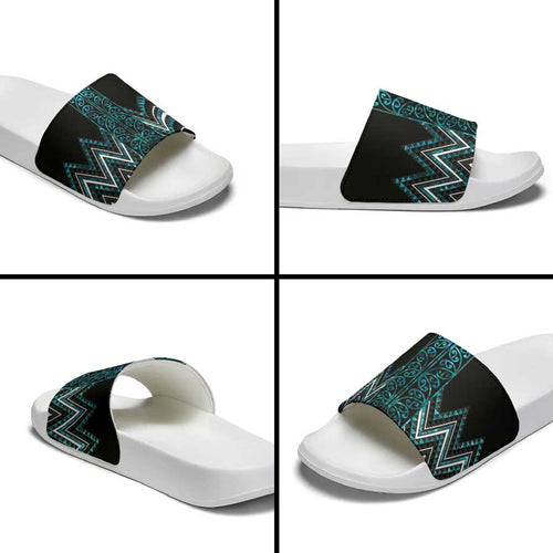Paua Shell Aotearoa Mangopare Kowhaiwhai Niho Taniwha Slide Sandals Maori New Zealand - Aussie Hoodie