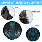 Paua Shell Aotearoa Mangopare Kowhaiwhai and Niho Taniwha Spare Tire Cover Maori New Zealand