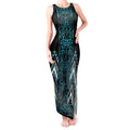 Paua Shell Aotearoa Mangopare Kowhaiwhai and Niho Taniwha Tank Maxi Dress Maori New Zealand