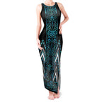Paua Shell Aotearoa Mangopare Kowhaiwhai and Niho Taniwha Tank Maxi Dress Maori New Zealand