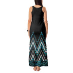 Paua Shell Aotearoa Mangopare Kowhaiwhai and Niho Taniwha Tank Maxi Dress Maori New Zealand