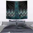 Paua Shell Aotearoa Mangopare Kowhaiwhai and Niho Taniwha Tapestry Maori New Zealand