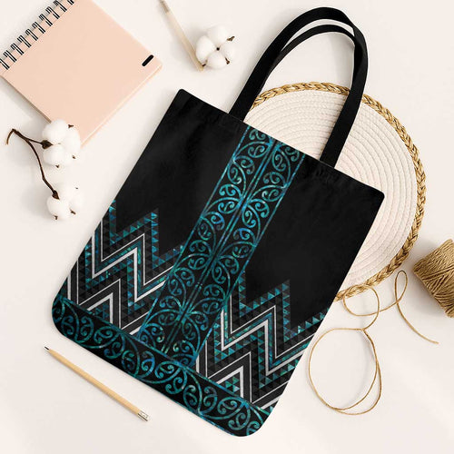 Paua Shell Aotearoa Mangopare Kowhaiwhai Niho Taniwha Tote Bag Maori New Zealand - Aussie Hoodie