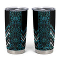 Paua Shell Aotearoa Mangopare Kowhaiwhai and Niho Taniwha Tumbler Cup Maori New Zealand