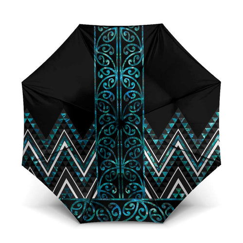 Paua Shell Aotearoa Mangopare Kowhaiwhai Niho Taniwha Umbrella Maori New Zealand - Aussie Hoodie