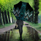 Paua Shell Aotearoa Mangopare Kowhaiwhai Niho Taniwha Umbrella Maori New Zealand - Aussie Hoodie