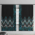 Paua Shell Aotearoa Mangopare Kowhaiwhai and Niho Taniwha Window Curtain Maori New Zealand