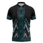 Paua Shell Aotearoa Mangopare Kowhaiwhai Niho Taniwha Zipper Polo Shirt Maori New Zealand - Aussie Hoodie