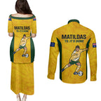 australia-soccer-couples-matching-puletasi-dress-and-long-sleeve-button-shirts-sam-kerr-matildas-proud-2023-world-cup-yellow