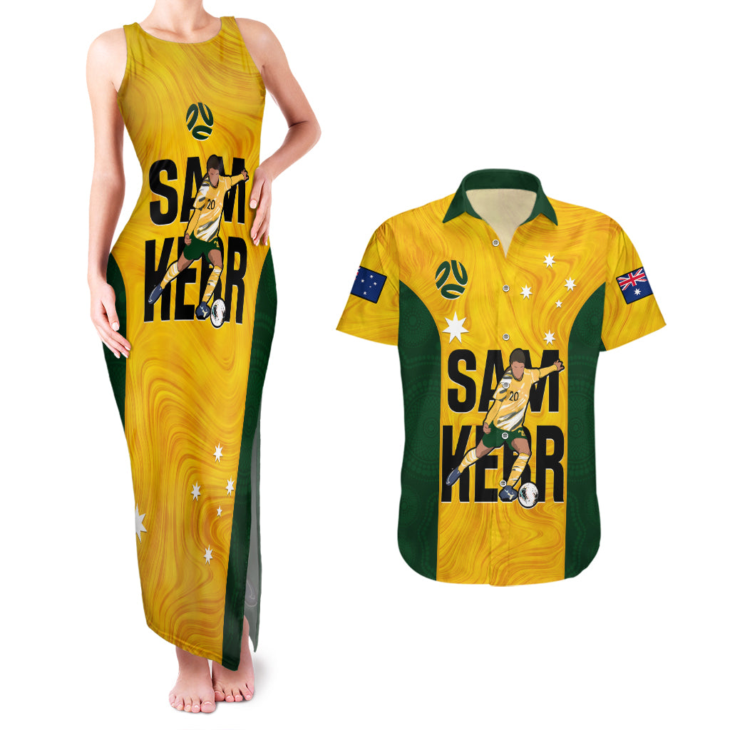 australia-soccer-couples-matching-tank-maxi-dress-and-hawaiian-shirt-sam-kerr-matildas-proud-2023-world-cup-yellow
