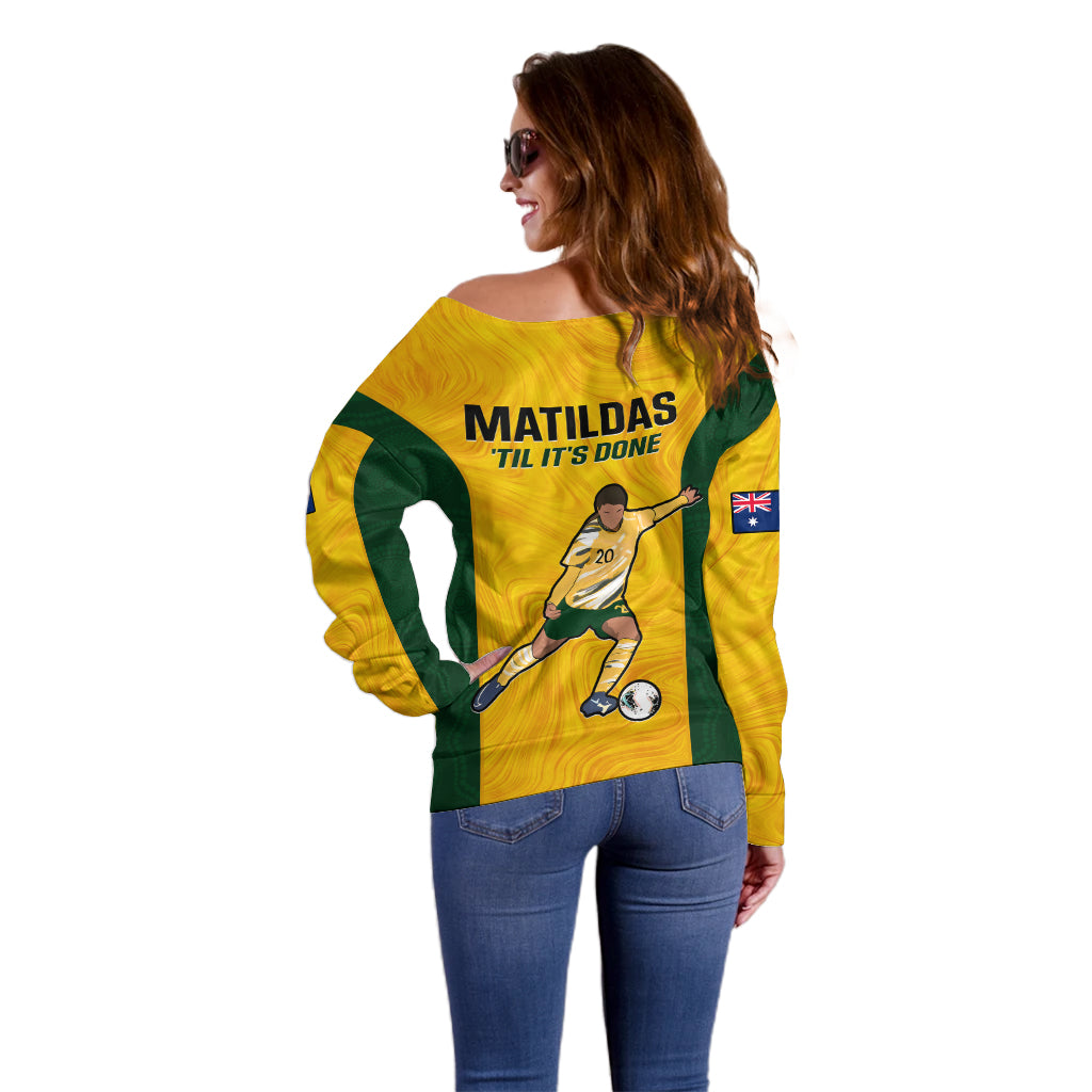 australia-soccer-off-shoulder-sweater-sam-kerr-matildas-proud-2023-world-cup-yellow