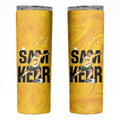 Australia Soccer Skinny Tumbler Sam Kerr Matildas Proud Yellow