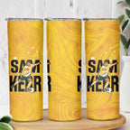 Australia Soccer Skinny Tumbler Sam Kerr Matildas Proud Yellow