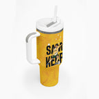 Australia Soccer Tumbler With Handle Sam Kerr Matildas Proud Yellow