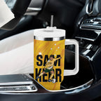 Australia Soccer Tumbler With Handle Sam Kerr Matildas Proud Yellow