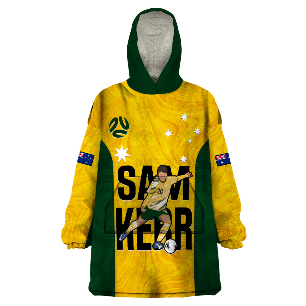 australia-soccer-wearable-blanket-hoodie-sam-kerr-matildas-proud-2023-world-cup-yellow