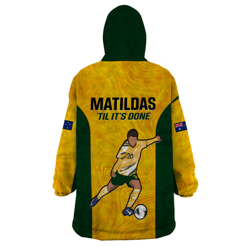 australia-soccer-wearable-blanket-hoodie-sam-kerr-matildas-proud-2023-world-cup-yellow