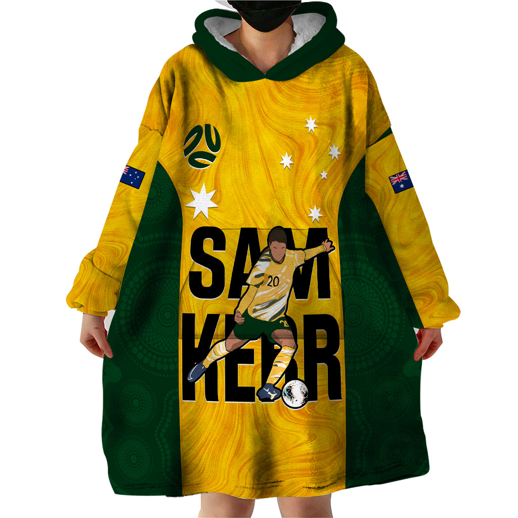 australia-soccer-wearable-blanket-hoodie-sam-kerr-matildas-proud-2023-world-cup-yellow