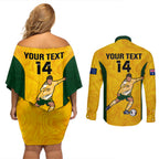 custom-australia-soccer-couples-matching-off-shoulder-short-dress-and-long-sleeve-button-shirts-sam-kerr-matildas-proud-2023-world-cup-yellow