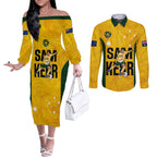 custom-australia-soccer-couples-matching-off-the-shoulder-long-sleeve-dress-and-long-sleeve-button-shirts-sam-kerr-matildas-proud-2023-world-cup-yellow