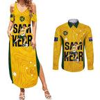 custom-australia-soccer-couples-matching-summer-maxi-dress-and-long-sleeve-button-shirts-sam-kerr-matildas-proud-2023-world-cup-yellow