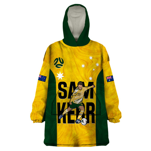 custom-australia-soccer-wearable-blanket-hoodie-sam-kerr-matildas-proud-2023-world-cup-yellow