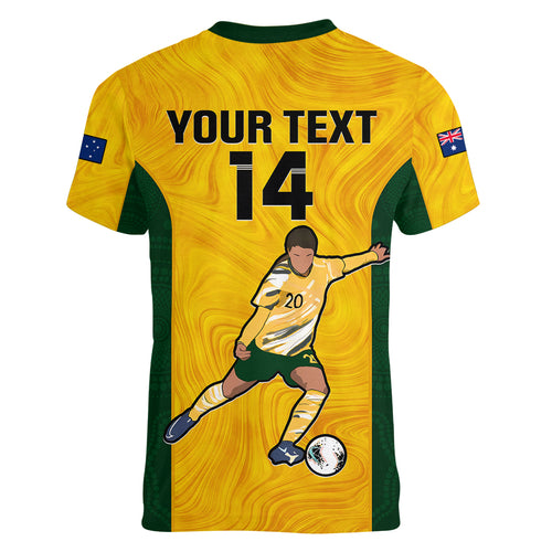 custom-australia-soccer-women-v-neck-t-shirt-sam-kerr-matildas-proud-2023-world-cup-yellow