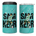 Australia Soccer 4 in 1 Can Cooler Tumbler Sam Kerr Matildas Proud Turquoise