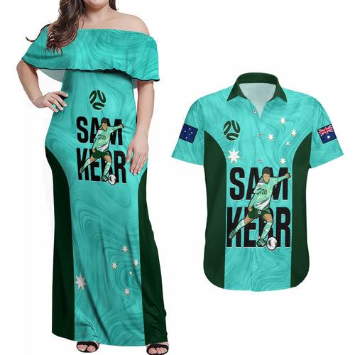 australia-soccer-couples-matching-off-shoulder-maxi-dress-and-hawaiian-shirt-sam-kerr-matildas-proud-2023-world-cup-turquoise