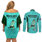 australia-soccer-couples-matching-off-shoulder-short-dress-and-long-sleeve-button-shirts-sam-kerr-matildas-proud-2023-world-cup-turquoise