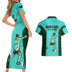 australia-soccer-couples-matching-short-sleeve-bodycon-dress-and-hawaiian-shirt-sam-kerr-matildas-proud-2023-world-cup-turquoise