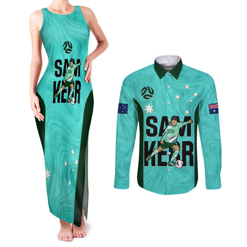australia-soccer-couples-matching-tank-maxi-dress-and-long-sleeve-button-shirts-sam-kerr-matildas-proud-2023-world-cup-turquoise