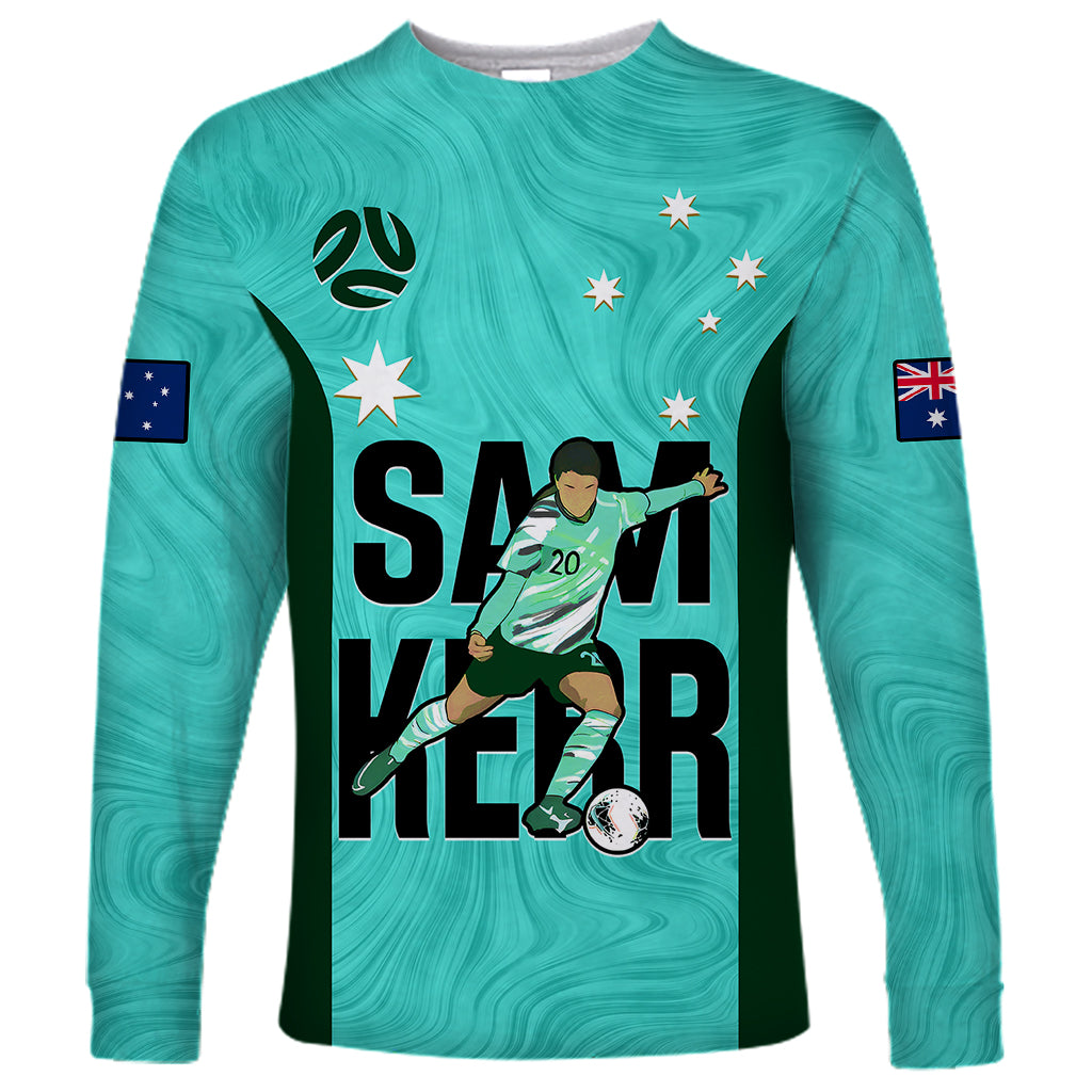australia-soccer-long-sleeve-shirt-sam-kerr-matildas-proud-2023-world-cup-turquoise