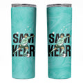 Australia Soccer Skinny Tumbler Sam Kerr Matildas Proud Turquoise