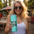 Australia Soccer Skinny Tumbler Sam Kerr Matildas Proud Turquoise