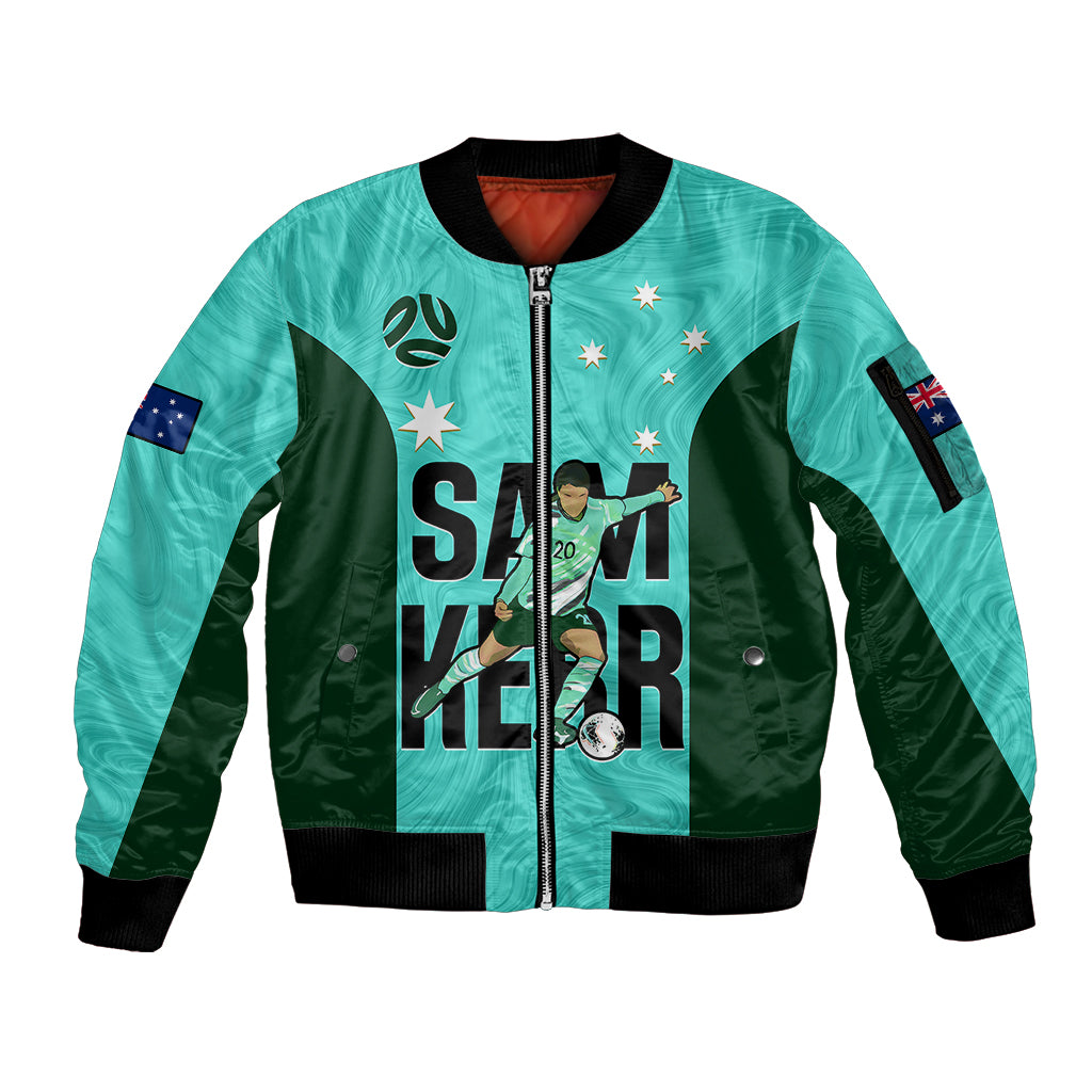 australia-soccer-sleeve-zip-bomber-jacket-sam-kerr-matildas-proud-2023-world-cup-turquoise