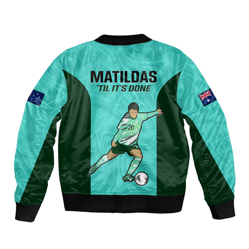 australia-soccer-sleeve-zip-bomber-jacket-sam-kerr-matildas-proud-2023-world-cup-turquoise