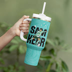Australia Soccer Tumbler With Handle Sam Kerr Matildas Proud Turquoise