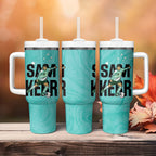 Australia Soccer Tumbler With Handle Sam Kerr Matildas Proud Turquoise