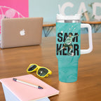 Australia Soccer Tumbler With Handle Sam Kerr Matildas Proud Turquoise