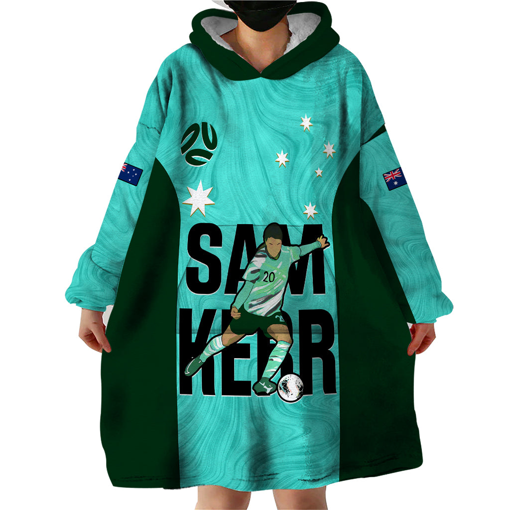 australia-soccer-wearable-blanket-hoodie-sam-kerr-matildas-proud-2023-world-cup-turquoise