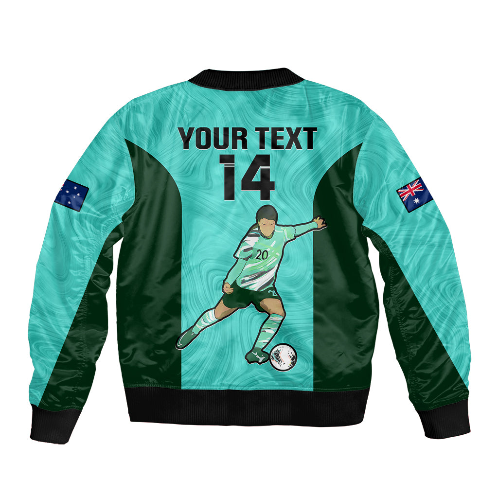 custom-australia-soccer-bomber-jacket-sam-kerr-matildas-proud-2023-world-cup-turquoise
