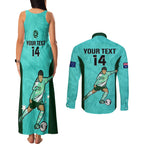 custom-australia-soccer-couples-matching-tank-maxi-dress-and-long-sleeve-button-shirts-sam-kerr-matildas-proud-2023-world-cup-turquoise
