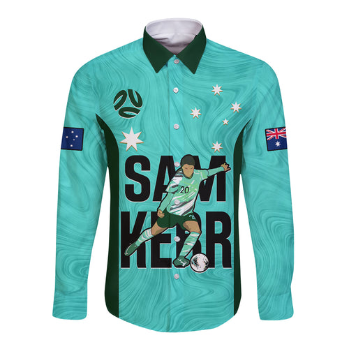custom-australia-soccer-long-sleeve-button-shirt-sam-kerr-matildas-proud-2023-world-cup-turquoise