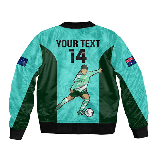 custom-australia-soccer-sleeve-zip-bomber-jacket-sam-kerr-matildas-proud-2023-world-cup-turquoise